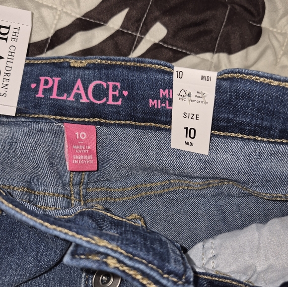 Youth Girls Button Up Denim Shorts Size 10 Midi / NWT / The Children's Place - Picture 4 of 4